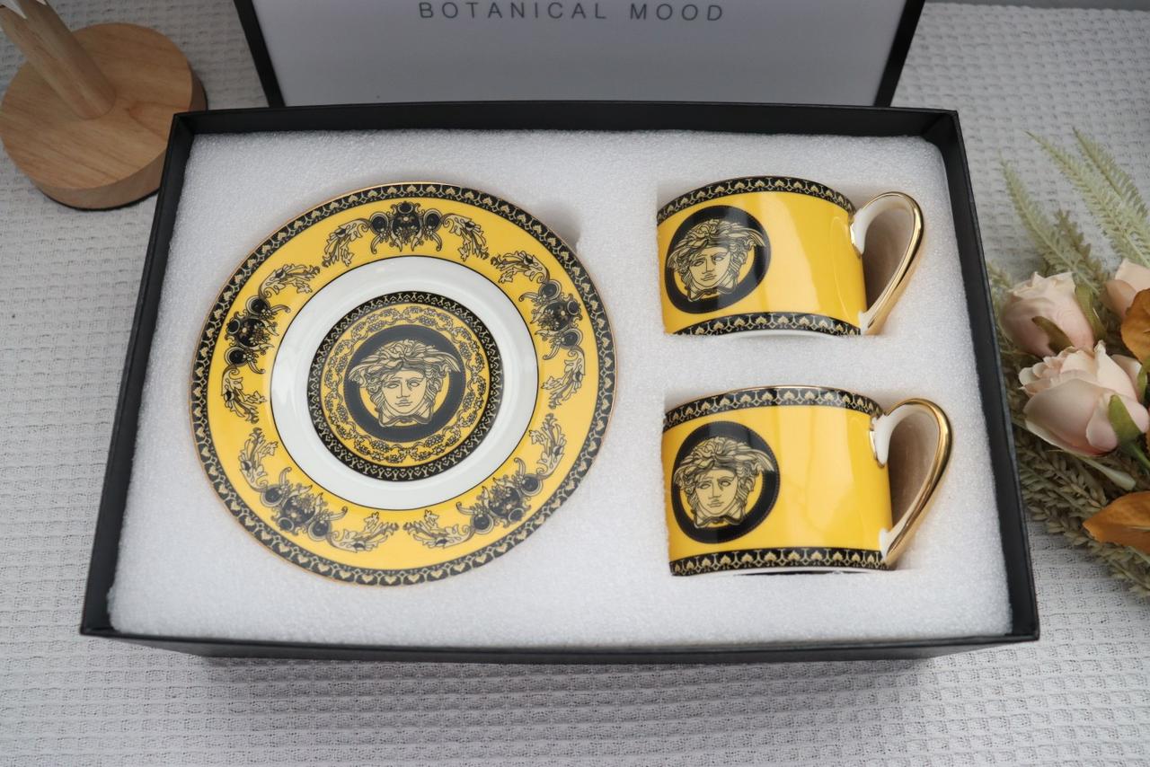 Versace Tea set of two cups many colors available